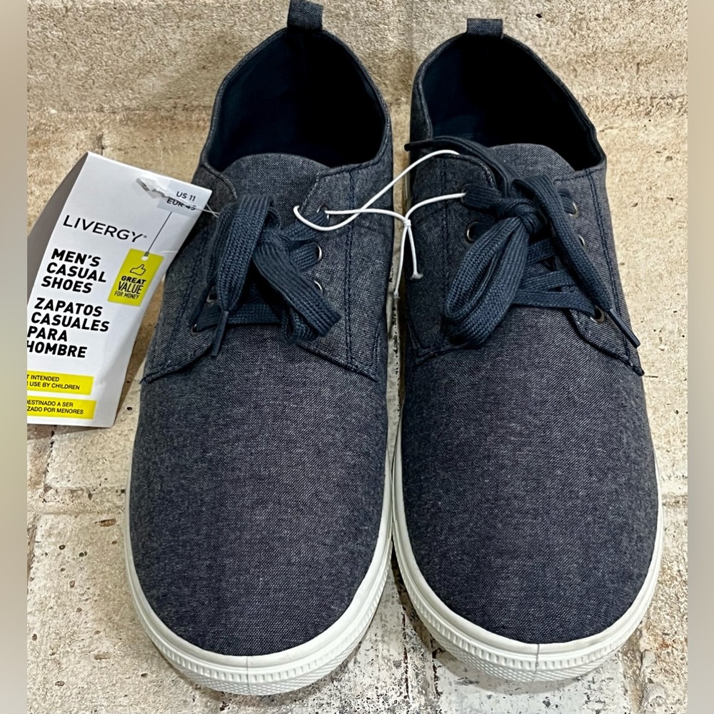 NWT Livergy Men’s Casual Shoes Lace up Size US 11 Grey